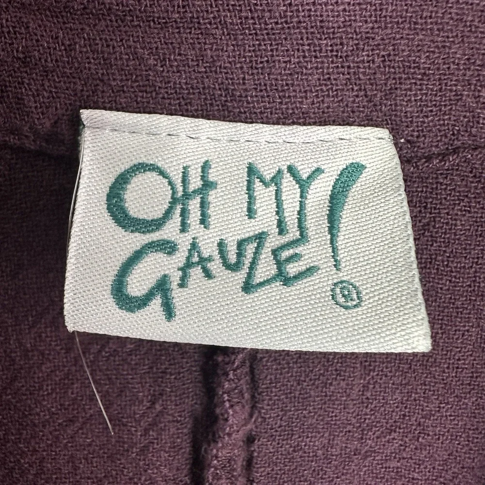 Oh My Gauze Jacket women SZ 1 M Oversized Long Ruffled Kimono Cardigan